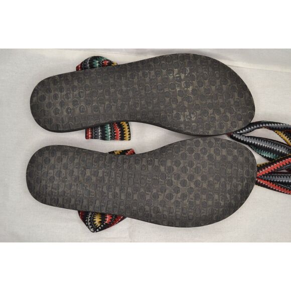 Sanuk Women's 10 Yoga Sling 2 Multicolor Knit Straps Sandals - Picture 5 of 8